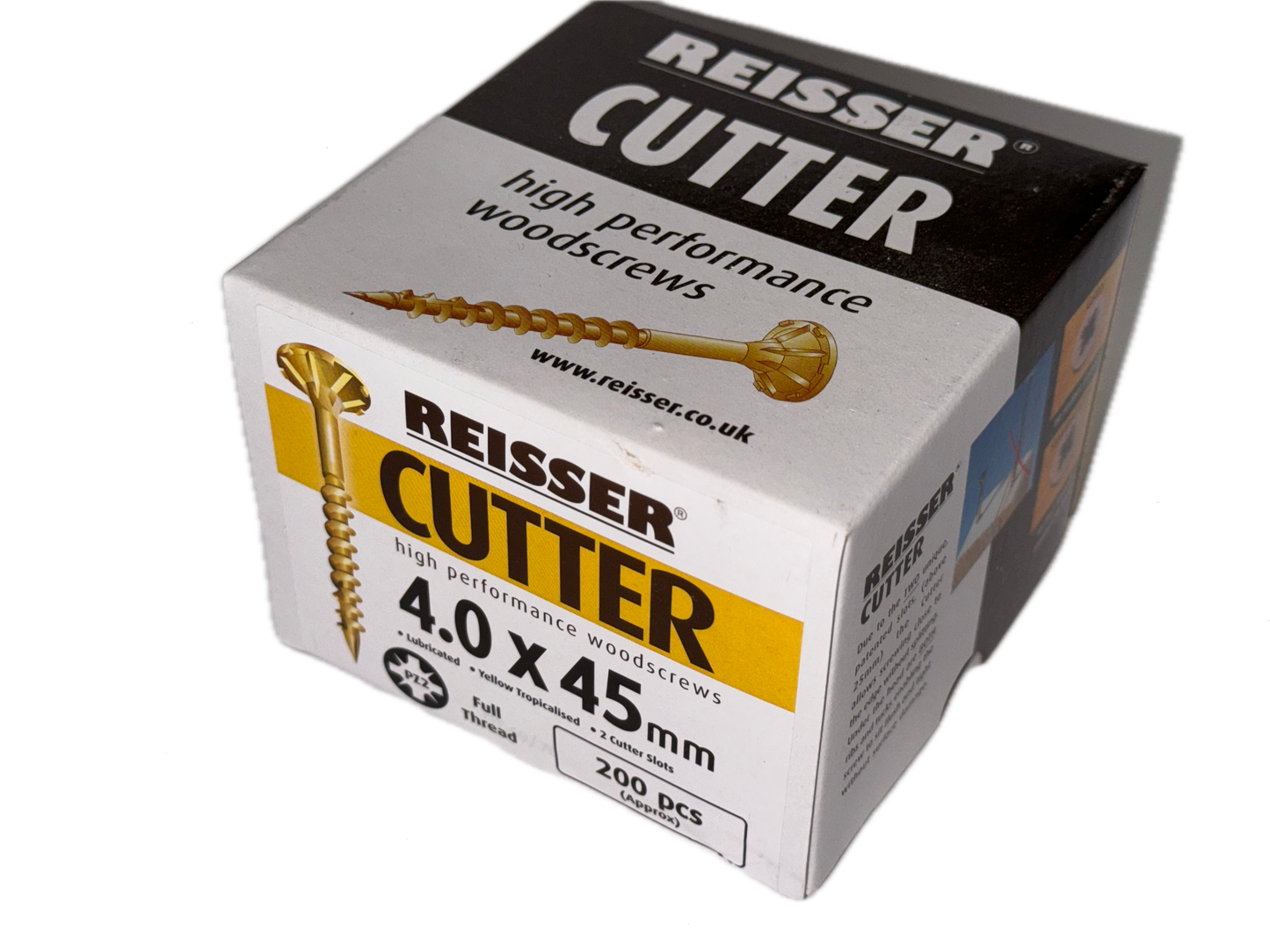 REISSER CUTTER PZ COUNTERSUNK HIGH PERFORMANCE WOOD SCREWS 4.0MM X 45MM 200 PACK