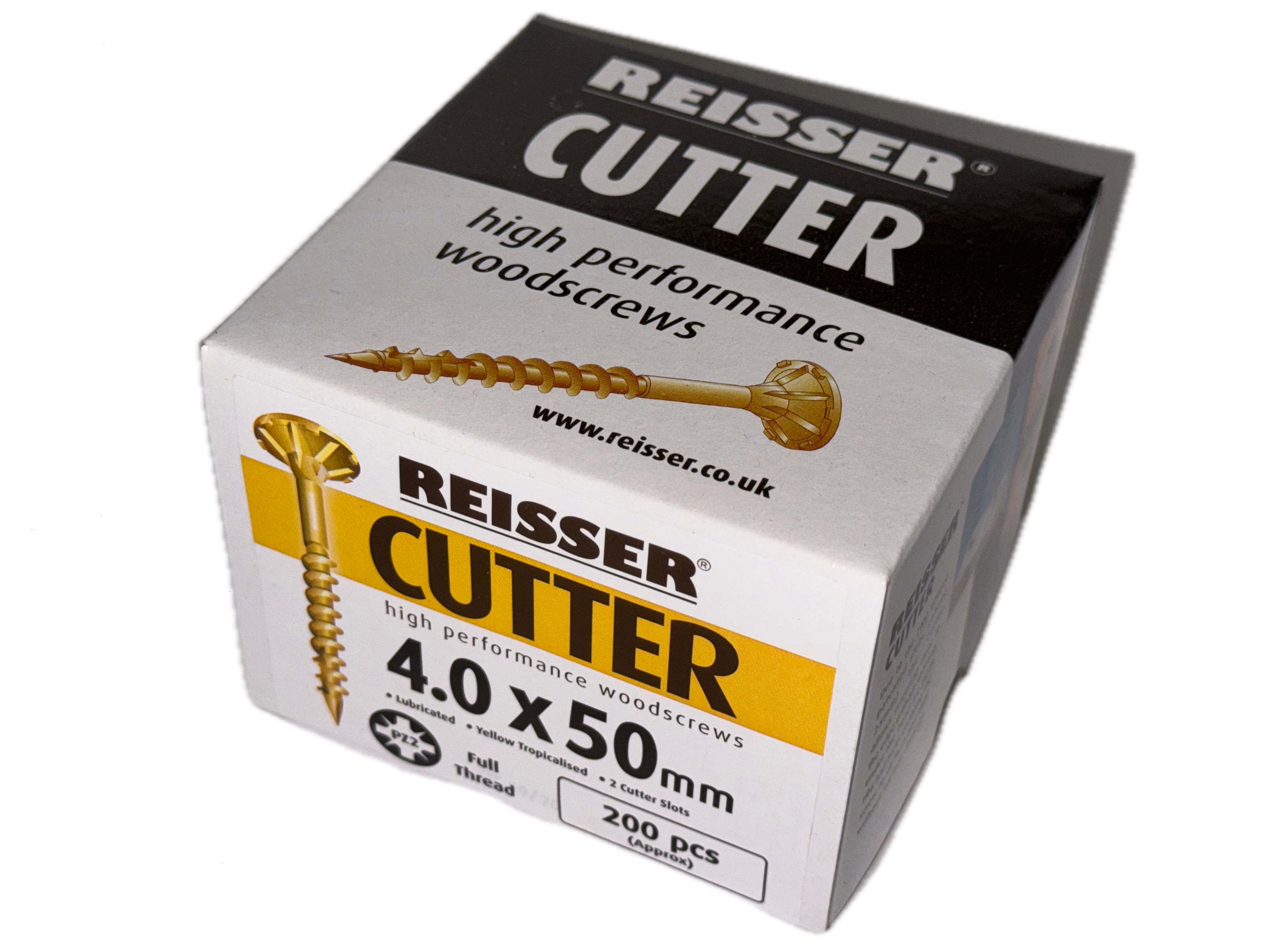 REISSER CUTTER PZ COUNTERSUNK HIGH PERFORMANCE WOOD SCREWS 4.0MM X 50MM 200 PACK