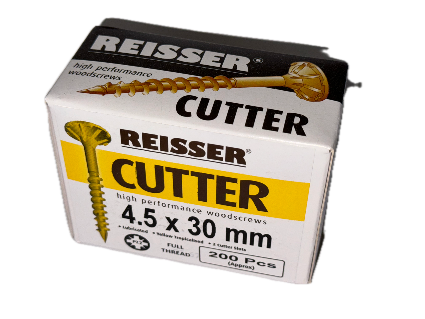 REISSER CUTTER PZ COUNTERSUNK HIGH PERFORMANCE WOOD SCREWS 4.5MM X 30MM 200 PACK