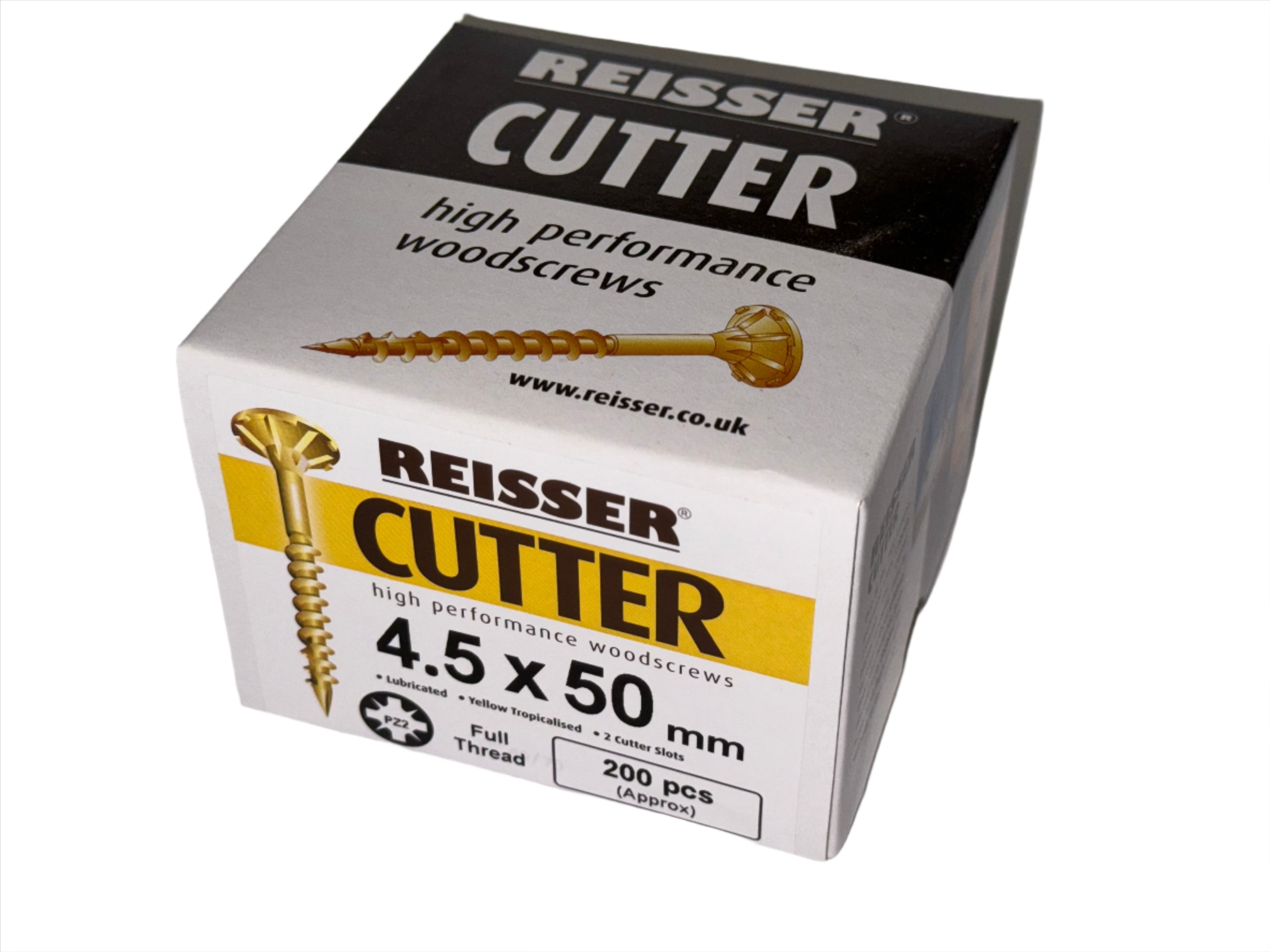 REISSER CUTTER PZ COUNTERSUNK HIGH PERFORMANCE WOOD SCREWS 4.5MM X 50MM 200 PACK