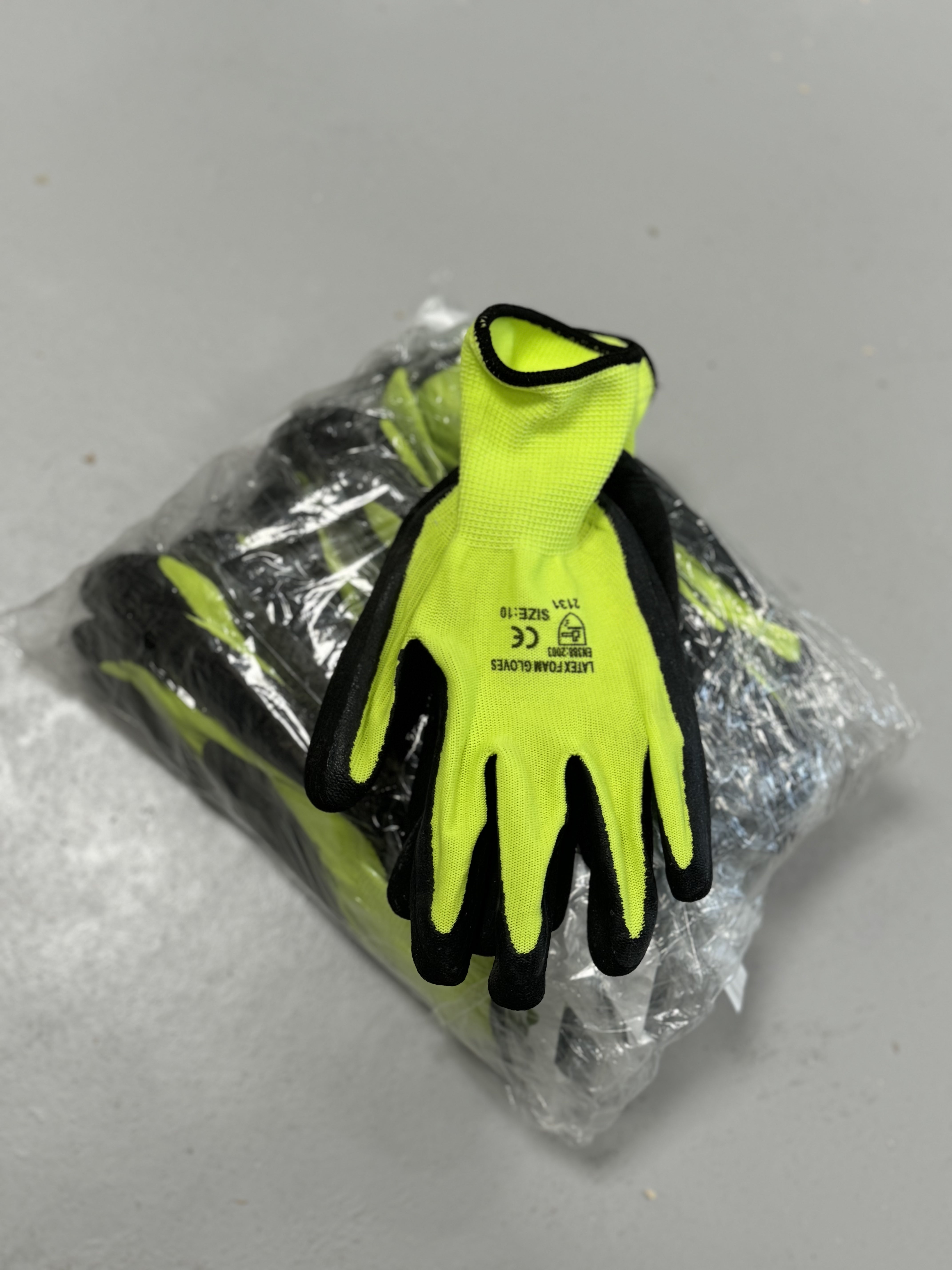 Latex Palm Work Gloves (Size 10)