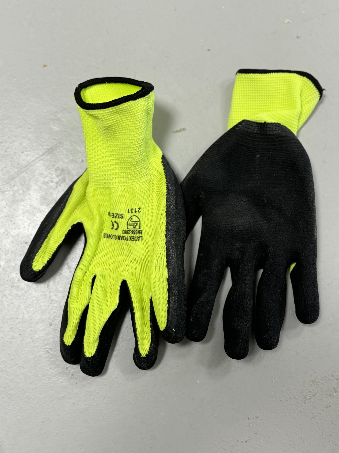 Latex Palm Work Gloves (Size 10)