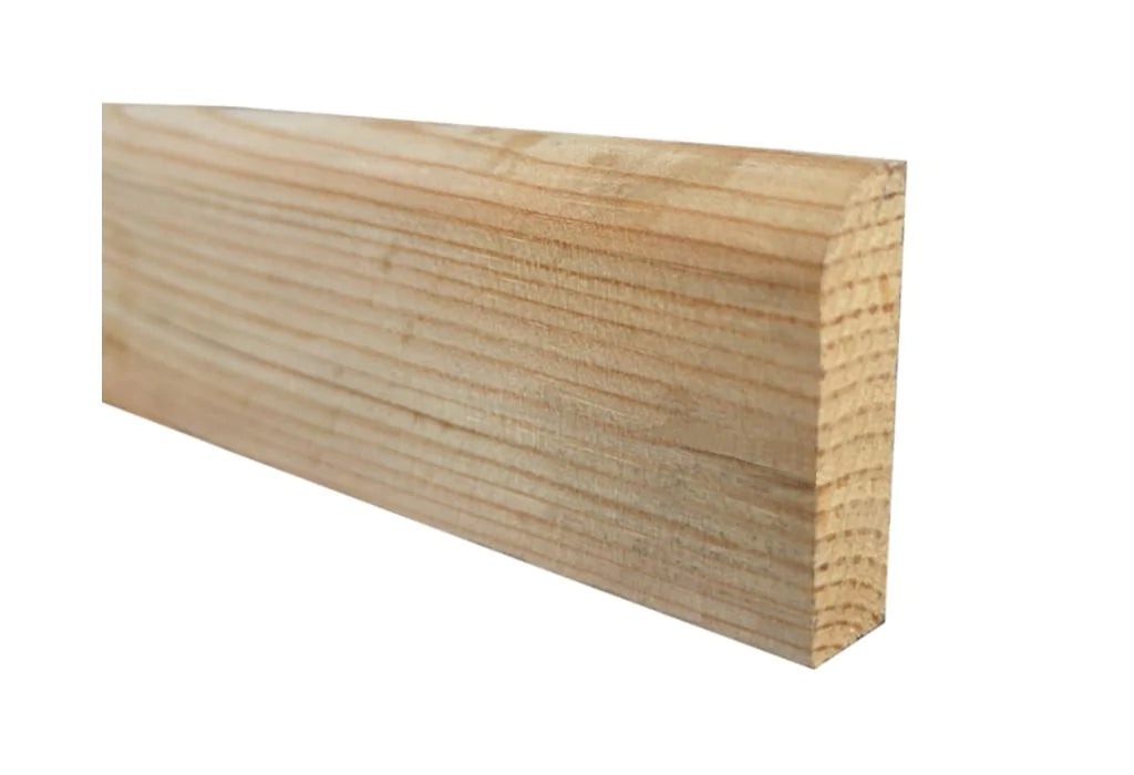 19 x 50 mm (15 x 45mm Finish) Once Rounded Timber Architrave 10mm Radius