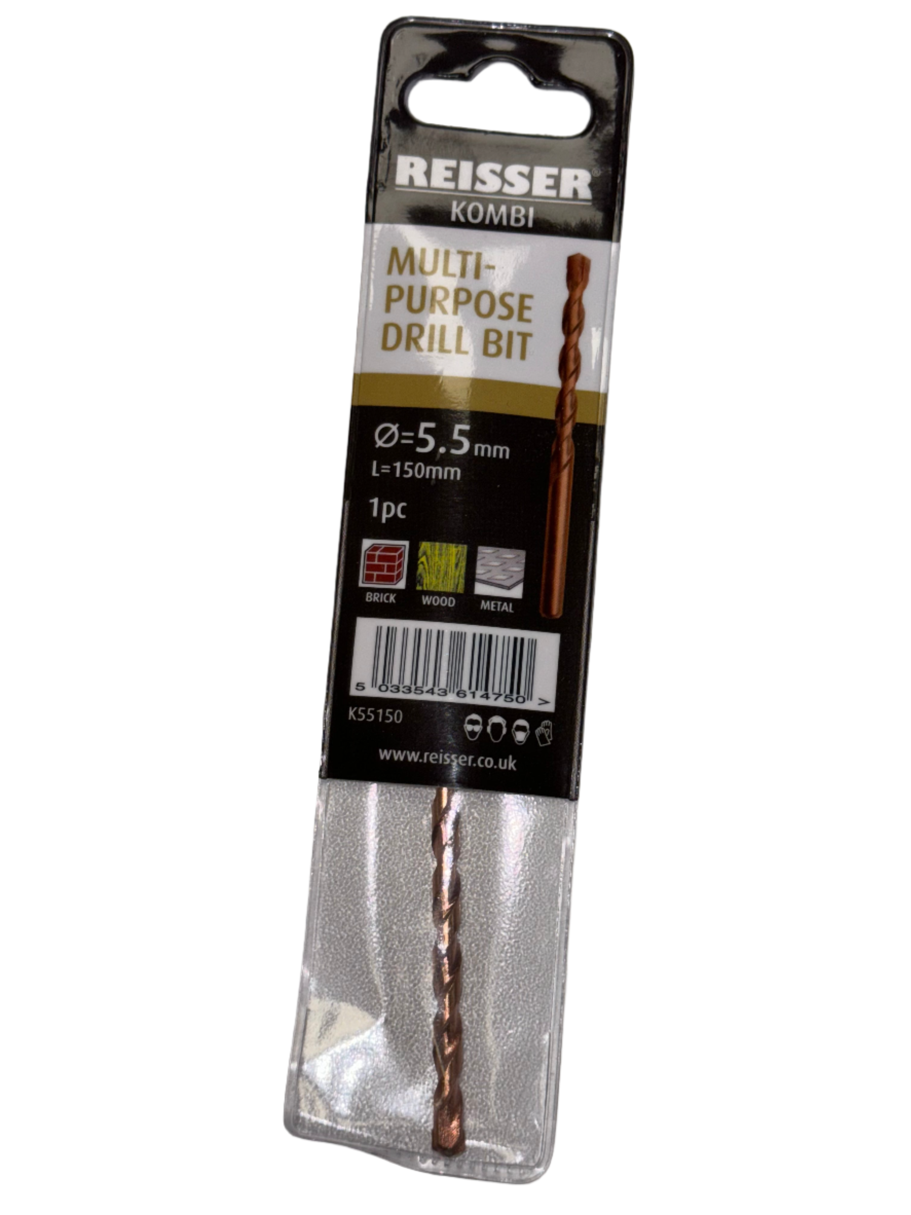 5.5 x 150mm REISSER "KOMBI" TCT MULTIPURPOSE DRILL BIT