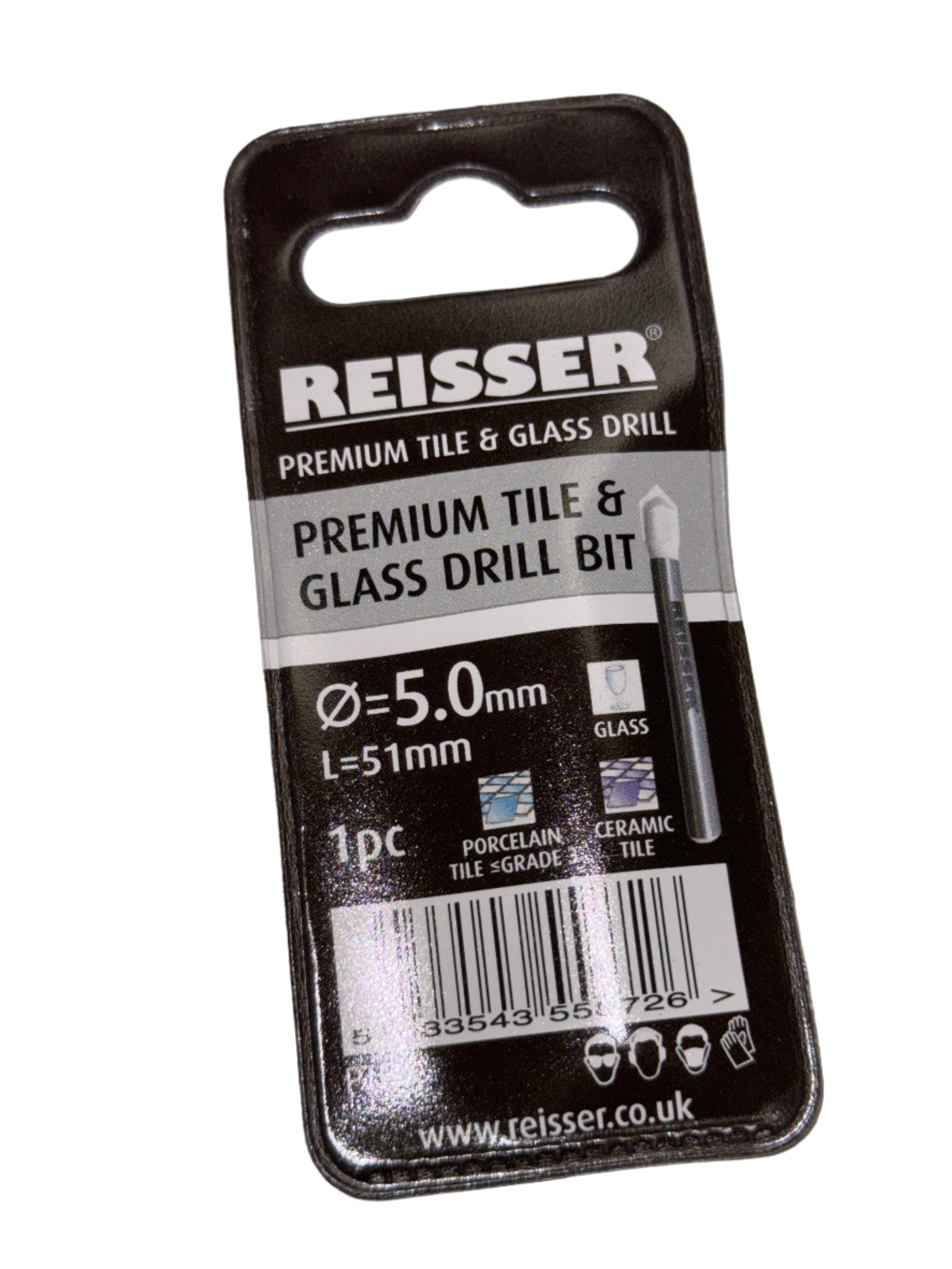 5.0mm REISSER PREMIUM TCT TILE DRILL (Wallet 1pc)