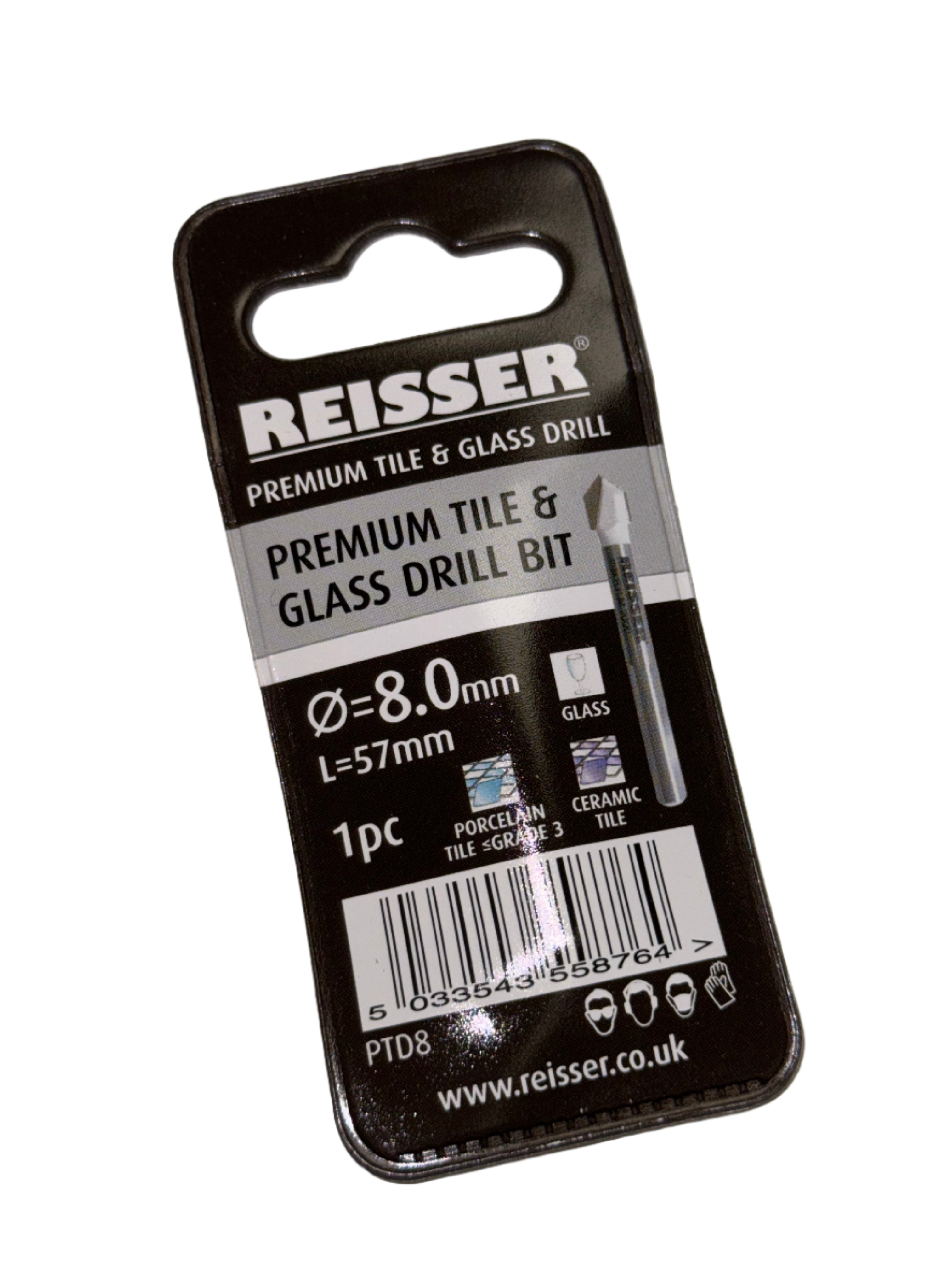 8.0mm REISSER PREMIUM TCT TILE DRILL (Wallet 1pc)