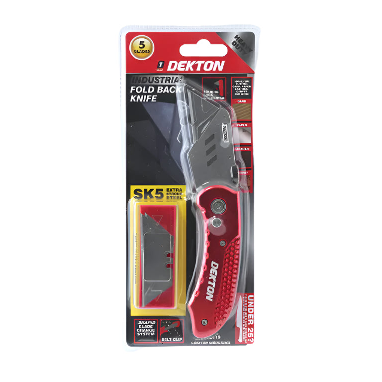 DEKTON INDUSTRIAL FOLD BACK KNIFE WITH SK5 BLADES