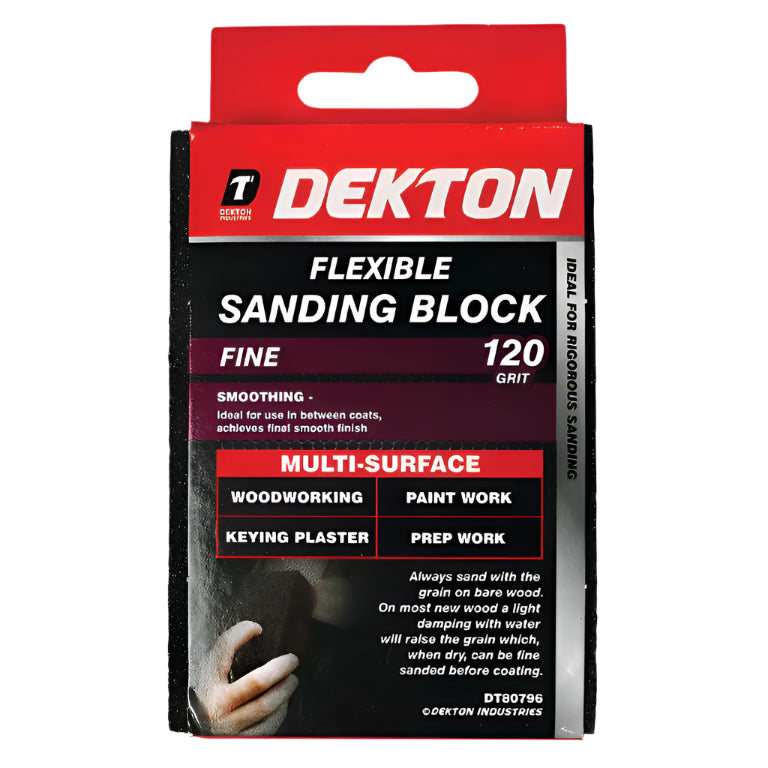 DEKTON FLEXIBLE SANDING BLOCK - FINE - 120 GRIT