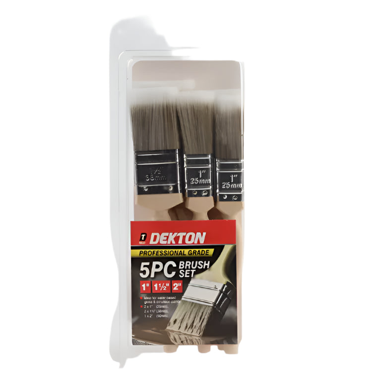DEKTON 5PC PROFESSIONAL GRADE PAINTBRUSH SET