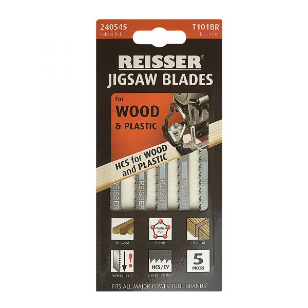 Reisser 100mm T101B Wood Bayonet Jigsaw Blades Pack of 5