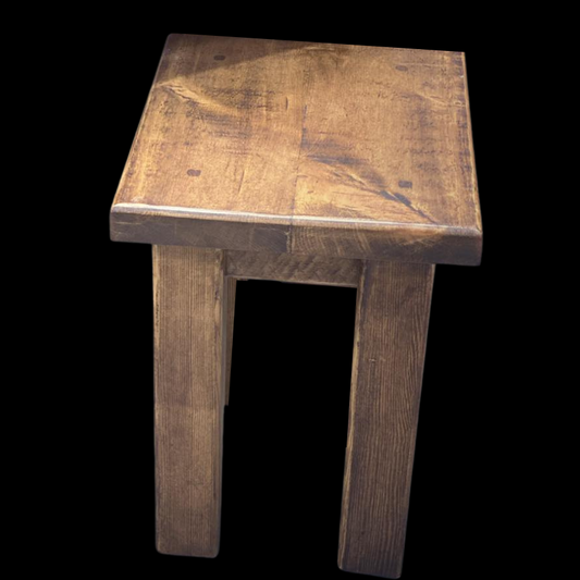 Metro rustic wood plank stool.