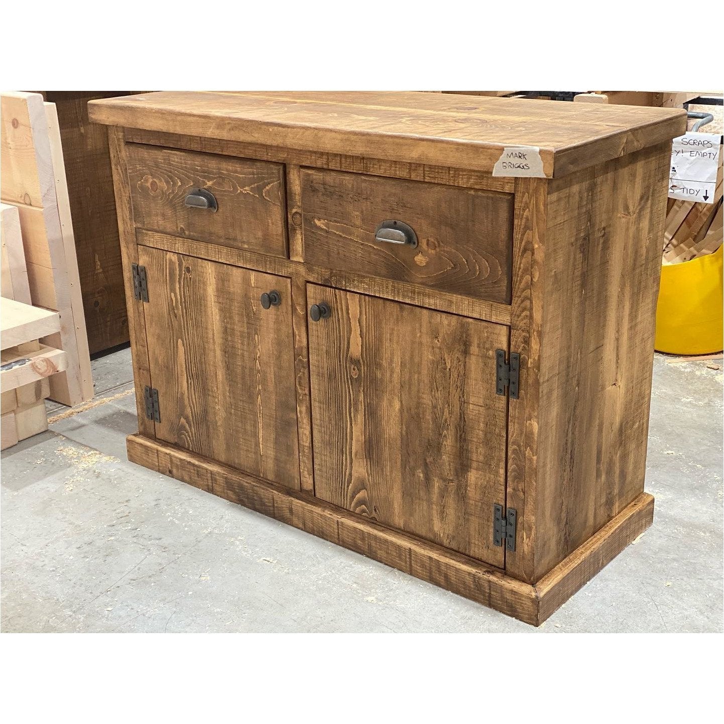 Fulham Rustic Solid wood Sideboard with drawers.